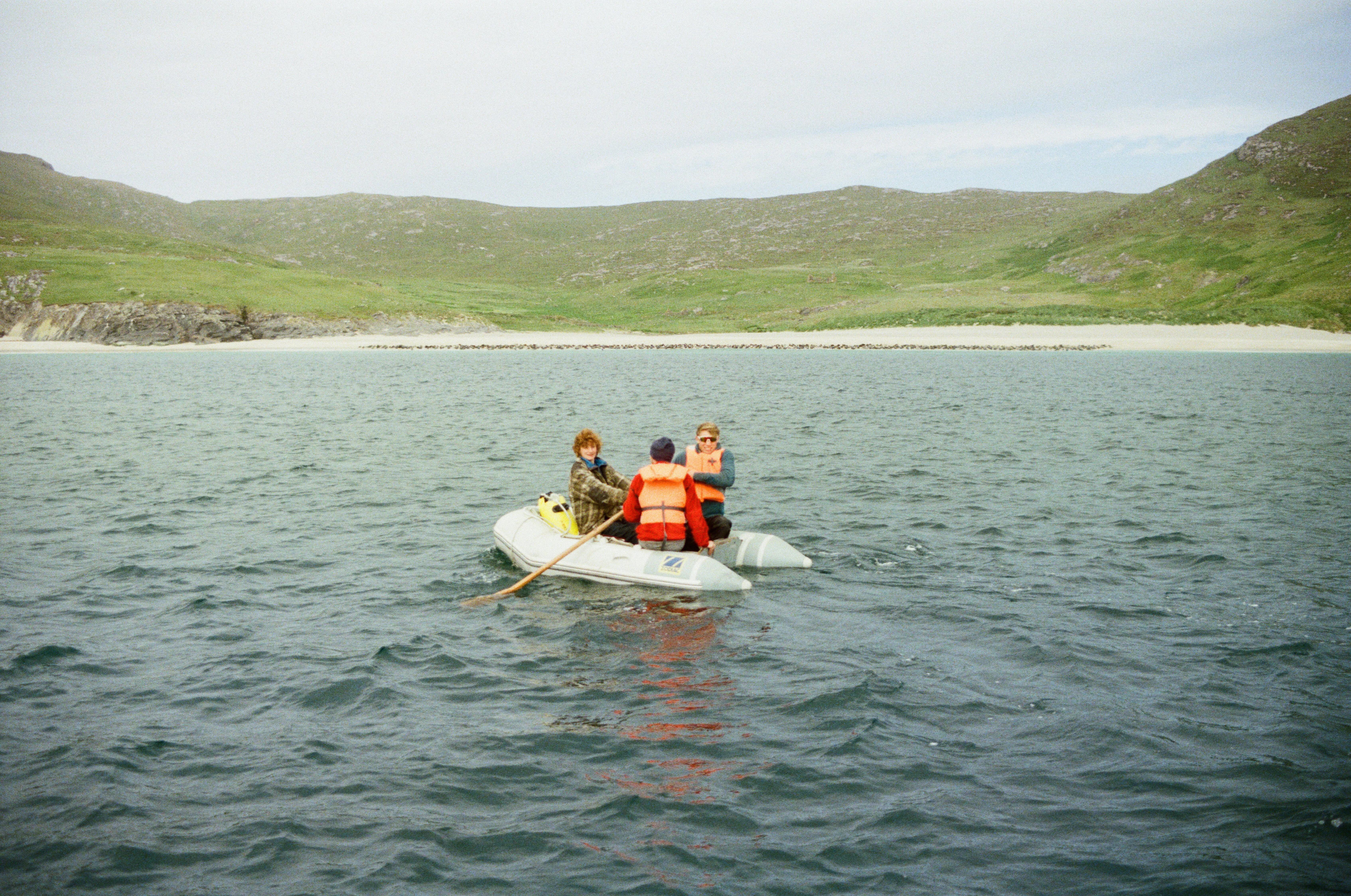Ferrying kit to shore